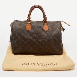 Pre Owned Louis Vuitton Monogram Canvas Speedy 35 Bag