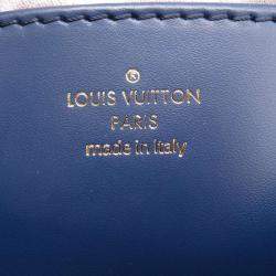 Pre Owned Louis Vuitton Navy Blue Epi Leather Braided Twist Guinguette Shoulder Bag 