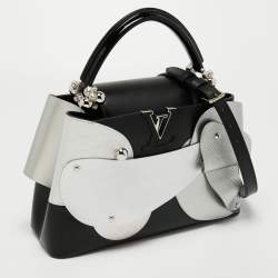 Pre Owned Louis Vuitton Black/Silver Leather Limited Edition 054/200 Liu Wei Artycapucines PM Bag