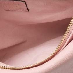 Pre Owned Louis Vuitton Pink Monogram Empreinte Leather Twice Bag