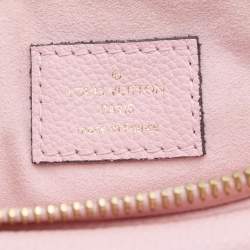 Pre Owned Louis Vuitton Pink Monogram Empreinte Leather Twice Bag