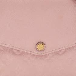 Pre Owned Louis Vuitton Pink Monogram Empreinte Leather Twice Bag