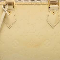 Pre Owned Louis Vuitton Blanc Corail Monogram Vernis Alma PM Bag
