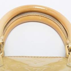 Pre Owned Louis Vuitton Blanc Corail Monogram Vernis Alma PM Bag