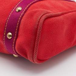 Pre Owned Louis Vuitton Rouge Toile Canvas Limited Edition Antigua Cabas MM Bag
