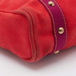 Pre Owned Louis Vuitton Rouge Toile Canvas Limited Edition Antigua Cabas MM Bag