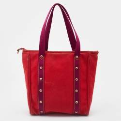 Pre Owned Louis Vuitton Rouge Toile Canvas Limited Edition Antigua Cabas MM Bag