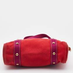 Pre Owned Louis Vuitton Rouge Toile Canvas Limited Edition Antigua Cabas MM Bag