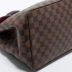 Pre Owned Louis Vuitton Damier Ebene Bergamo MM Bag