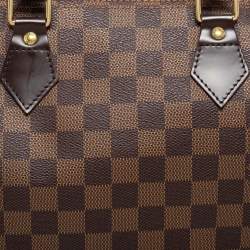 Pre Owned Louis Vuitton Damier Ebene Canvas Speedy 35 Bag