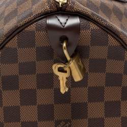 Pre Owned Louis Vuitton Damier Ebene Canvas Speedy 35 Bag