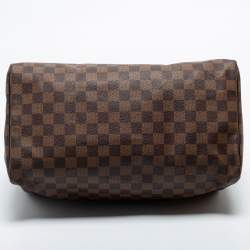 Pre Owned Louis Vuitton Damier Ebene Canvas Speedy 35 Bag