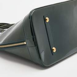 Pre Owned Louis Vuitton Vert Bronze Monogram Vernis Alma GM Bag
