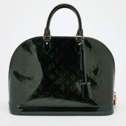 Pre Owned Louis Vuitton Vert Bronze Monogram Vernis Alma GM Bag