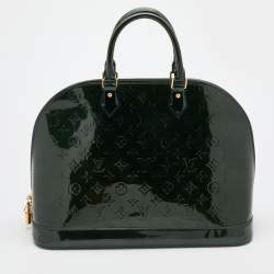 Pre Owned Louis Vuitton Vert Bronze Monogram Vernis Alma GM Bag