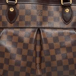 Pre Owned Louis Vuitton Damier Ebene Canvas and Leather Trevi GM Bag