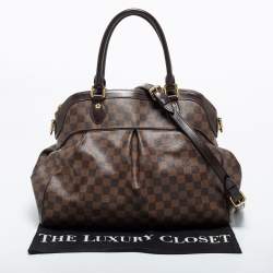 Pre Owned Louis Vuitton Damier Ebene Canvas and Leather Trevi GM Bag