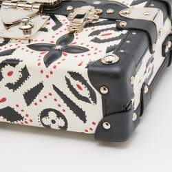 Pre Owned Louis Vuitton Multicolor Graphic Print Leather Petite Malle Bag