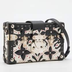 Pre Owned Louis Vuitton Multicolor Graphic Print Leather Petite Malle Bag