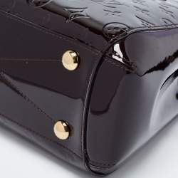 Pre Owned Louis Vuitton Amarante Monogram Vernis Montaigne BB Bag