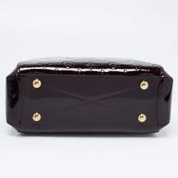 Pre Owned Louis Vuitton Amarante Monogram Vernis Montaigne BB Bag