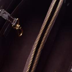 Pre Owned Louis Vuitton Amarante Monogram Vernis Montaigne BB Bag