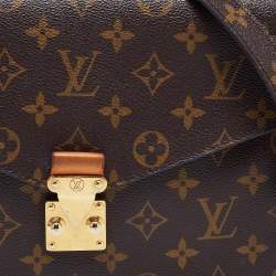 مملوكة مسبقًا Louis Vuitton Brown Monogram Canvas and Leather Pochette Metis Bag