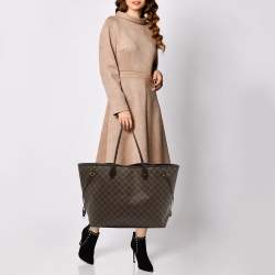 Pre Owned Louis Vuitton Damier Ebene Canvas Neverfull GM Bag