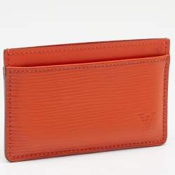 Pre Owned Louis Vuitton Piment Epi Leather Card Holder
