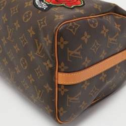 Pre Owned Louis Vuitton Patches Monogram Speedy Bandouliere 30 Bag