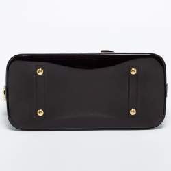 Pre Owned Louis Vuitton Terre D'Ombre Monogram Vernis Alma GM Bag