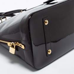 Pre Owned Louis Vuitton Terre D'Ombre Monogram Vernis Alma GM Bag