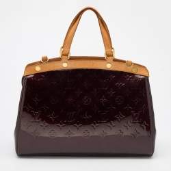 Pre Owned Louis Vuitton Amarante Monogram Vernis Brea MM Bag