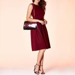 Pre Owned Louis Vuitton Amarante Monogram Vernis Brea MM Bag