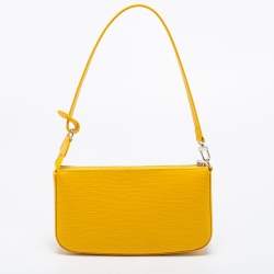 Pre Owned Louis Vuitton Citron Epi Leather Pochette Accessories Bag