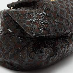 Pre Owned Louis Vuitton Black/Brown Vinyl Monogram Squishy Bag