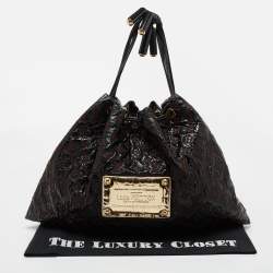 Pre Owned Louis Vuitton Black/Brown Vinyl Monogram Squishy Bag