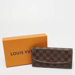 Louis Vuitton Damier Ebene Canvas Emilie Wallet