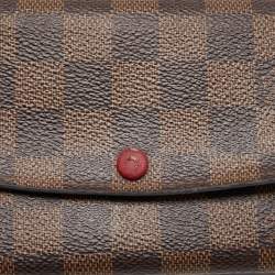 Louis Vuitton Damier Ebene Canvas Emilie Wallet