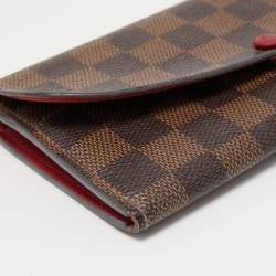 Louis Vuitton Damier Ebene Canvas Emilie Wallet