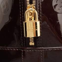 Pre Owned Louis Vuitton Amarante Monogram Vernis Alma GM Bag