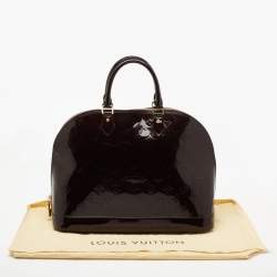 Pre Owned Louis Vuitton Amarante Monogram Vernis Alma GM Bag