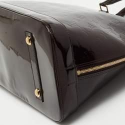 Pre Owned Louis Vuitton Amarante Monogram Vernis Alma GM Bag