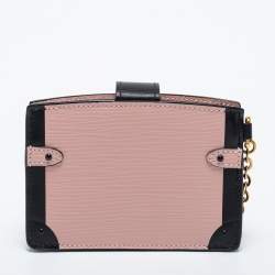 Louis Vuitton Rose Ballerine/Black Epi Leather Trunk Multicartes Wallet