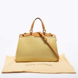 Pre Owned Louis Vuitton Citrine Monogram Vernis Brea MM Bag
