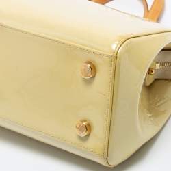 Pre Owned Louis Vuitton Citrine Monogram Vernis Brea MM Bag