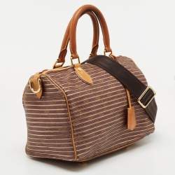 Pre Owned Louis Vuitton Peche Monogram Canvas and Leather Limited Edition Eden Speedy 30 Bag