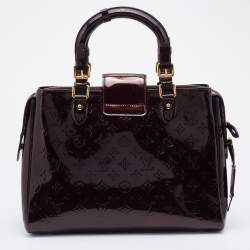 Pre Owned Louis Vuitton Amarante Monogram Vernis Melrose Avenue Bag