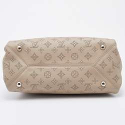Pre Owned Louis Vuitton Galet Monogram Mahina Leather Sevres Bag