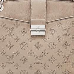 Pre Owned Louis Vuitton Galet Monogram Mahina Leather Sevres Bag